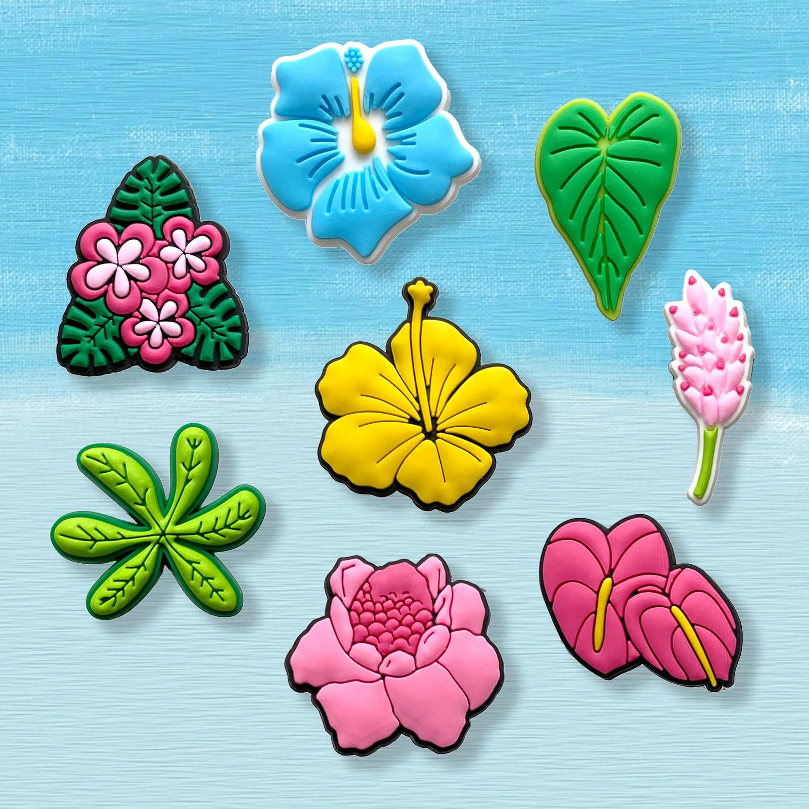 Sea Animals Hawaii Tennis Swim Plants Leaves Flowers Wedding Shoe Charms for Clog Sandals