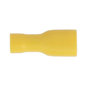 Sealey 100 Pack 6.3mm Yellow Fully Insulated Female Terminal
