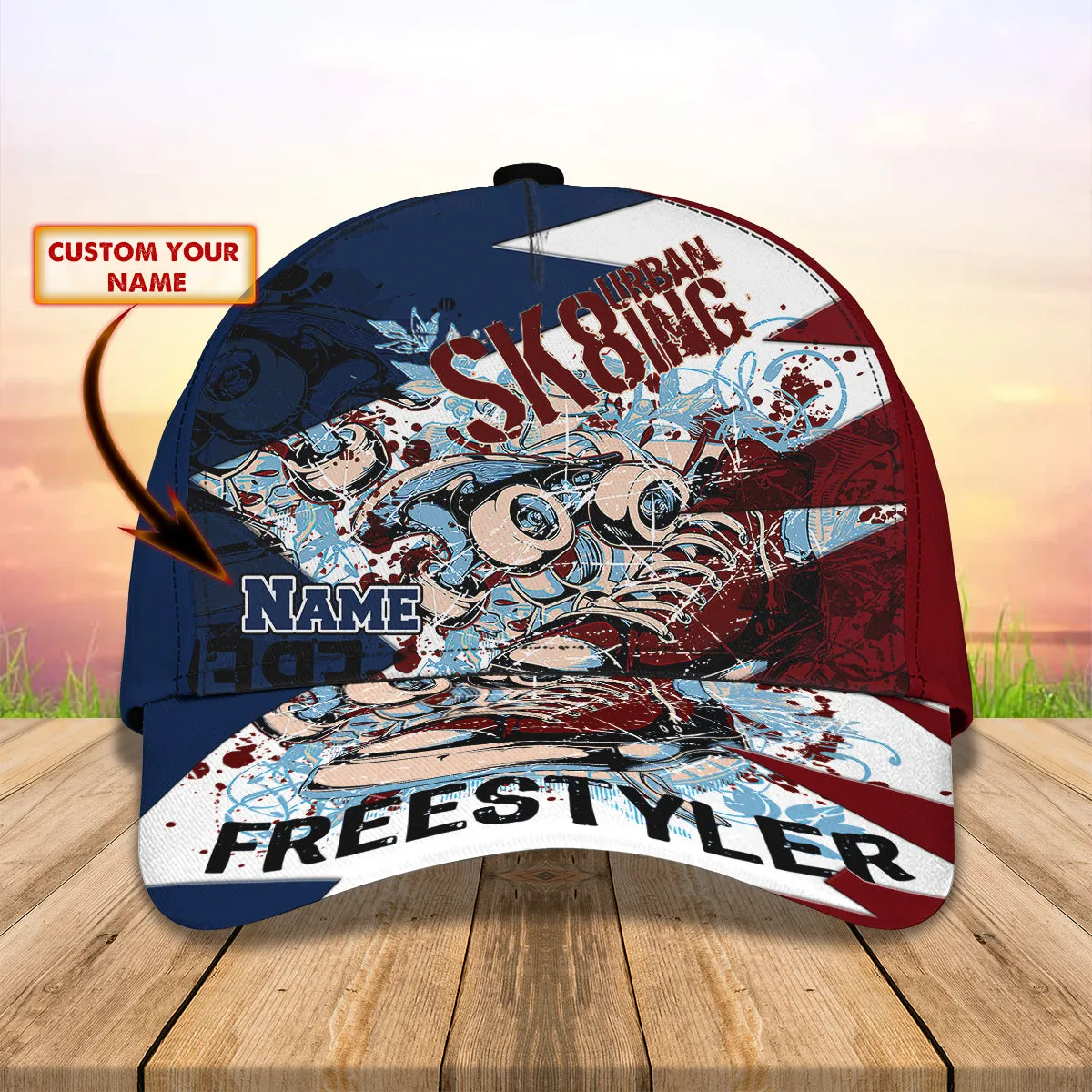 SK8ing Urban Freestyler - Personalized Name Cap - Loop - Nt168 - Ct132