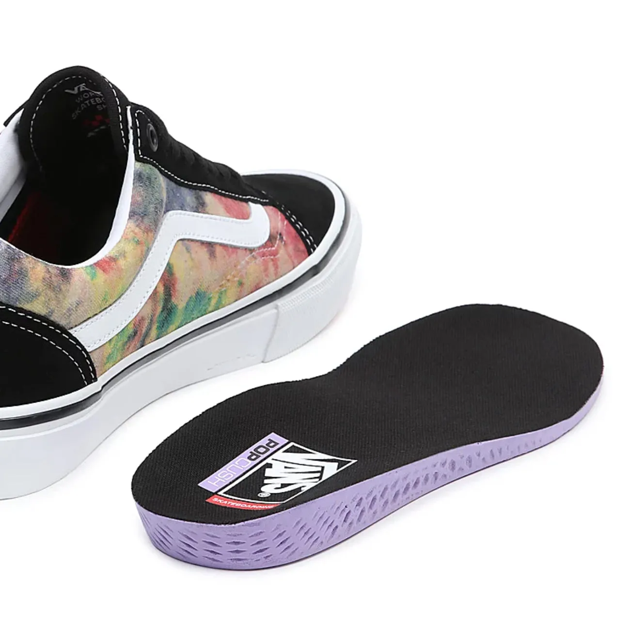SKATE OLD SKOOL Shoes Tie-Dye Terry Black Multi
