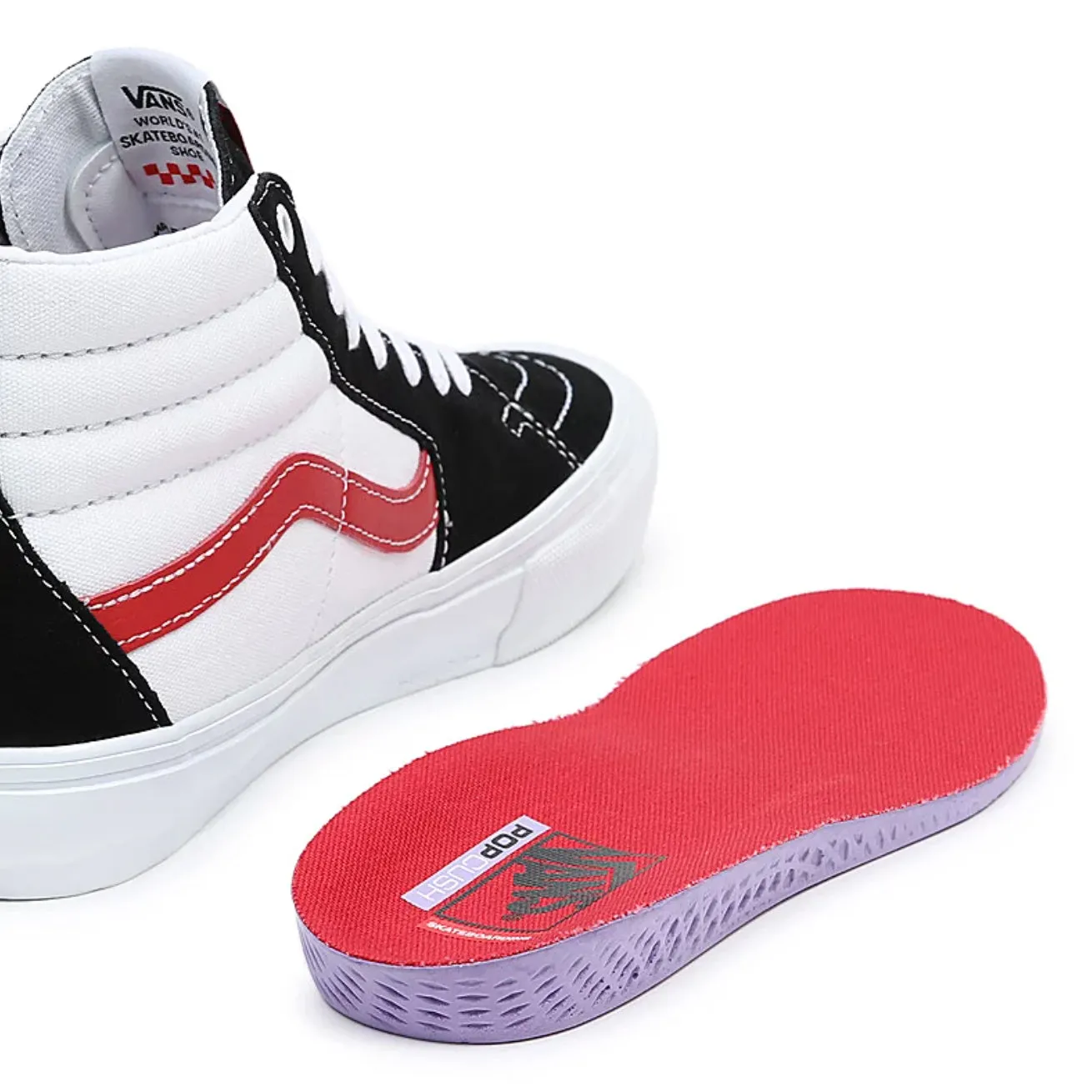 SKATE SK8-HI Shoes Athletic Black Red