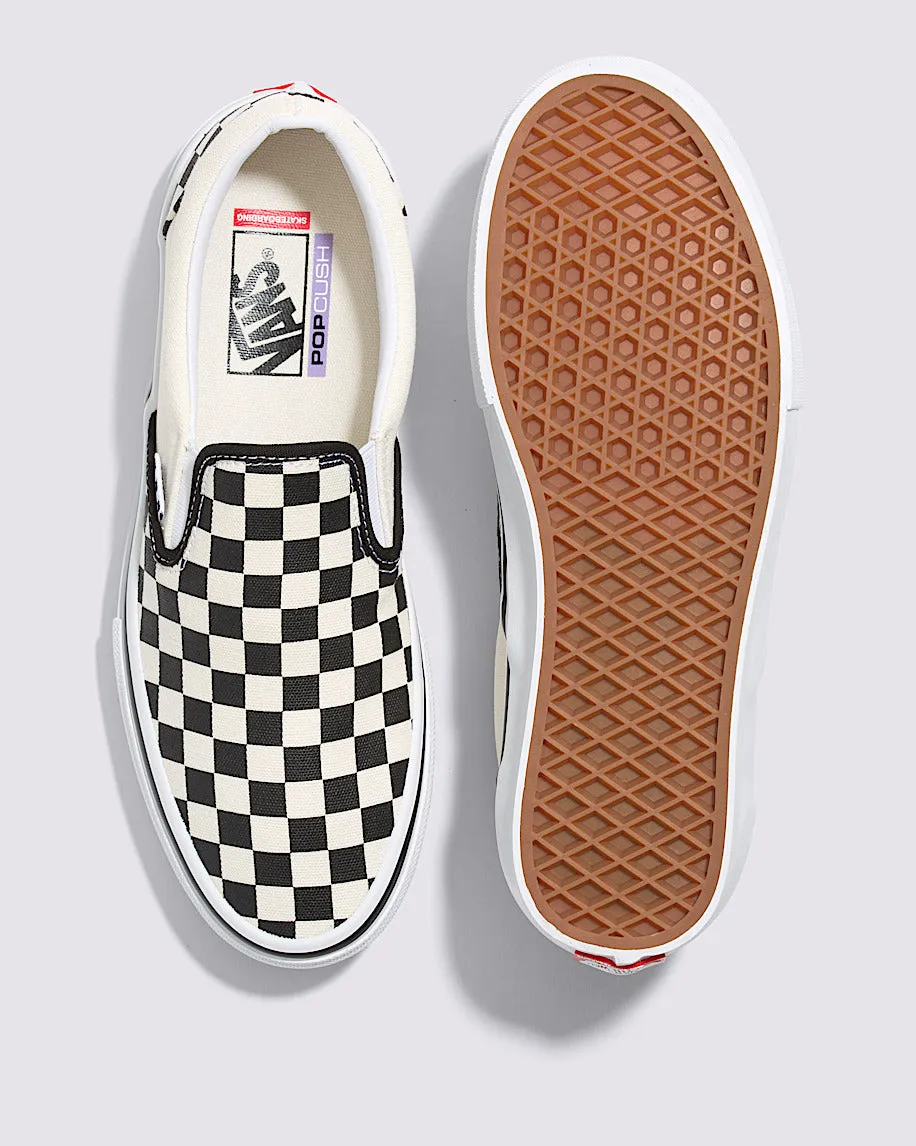 Skate Slip-On Shoes - Checkerboard Black/Off White