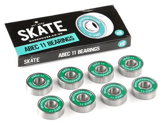 Skatewarehouse Conical Skateboard Wheels & Skatewarehouse ABEC 11 Bearings Pack