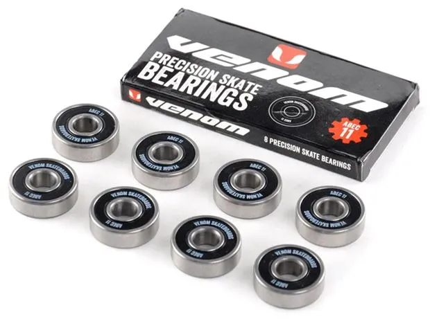 Skatewarehouse Conical Skateboard Wheels & Venom ABEC 11 Bearings Pack