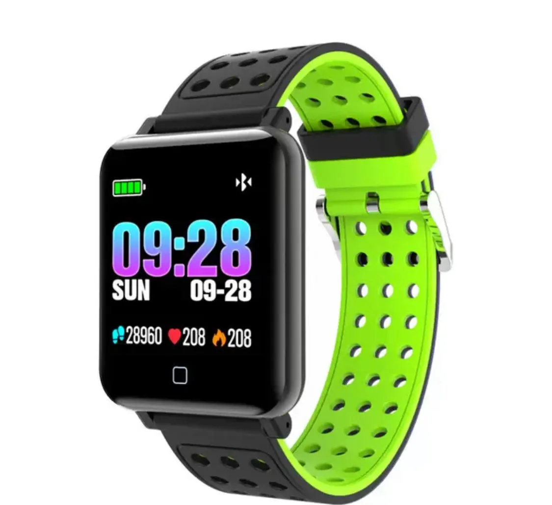 Smart Watch Bracelet Fitness Tracker Blood Oxygen Blood Pressure Heart Rate Monitor Sports