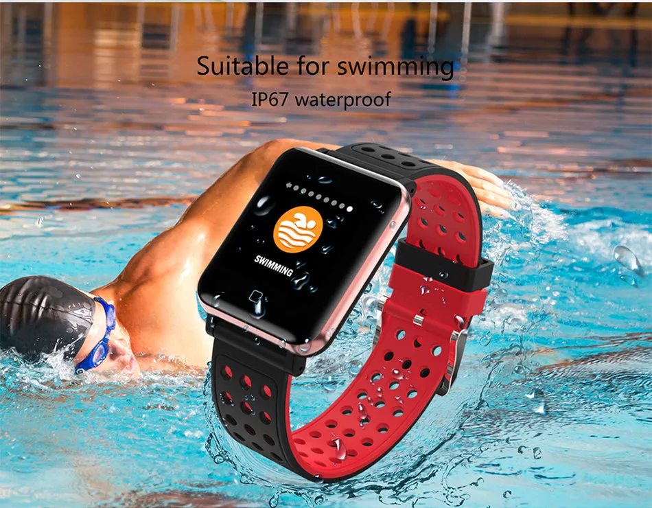 Smart Watch Bracelet Fitness Tracker Blood Oxygen Blood Pressure Heart Rate Monitor Sports