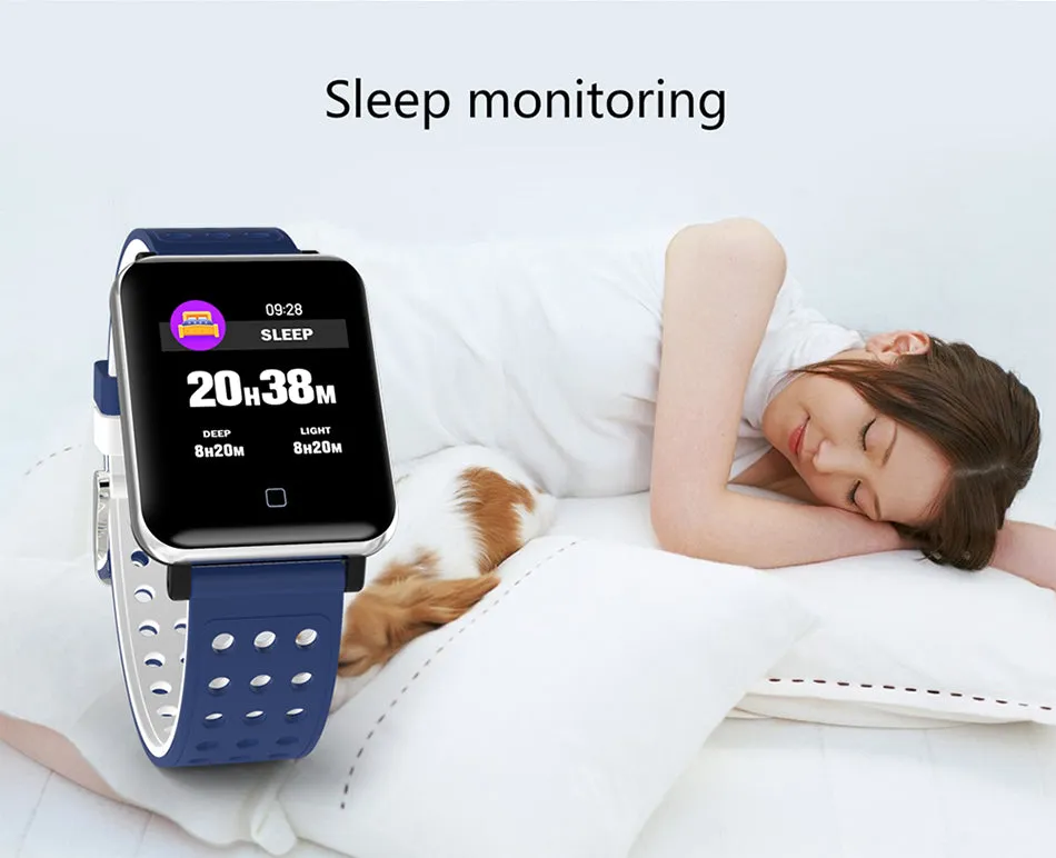 Smart Watch Bracelet Fitness Tracker Blood Oxygen Blood Pressure Heart Rate Monitor Sports