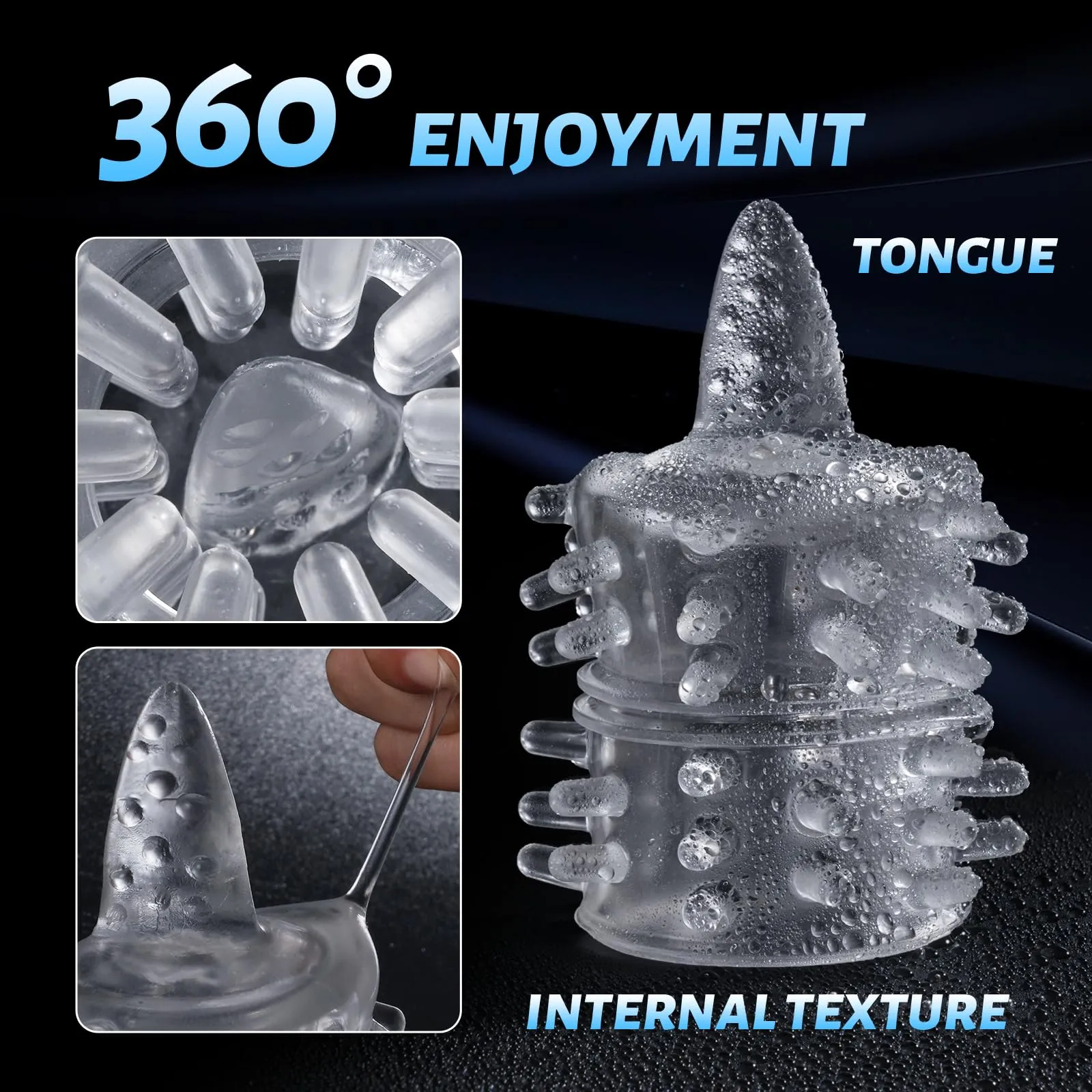 SpaMaster - Water Spa Rotating Male Masturbator with Tongue