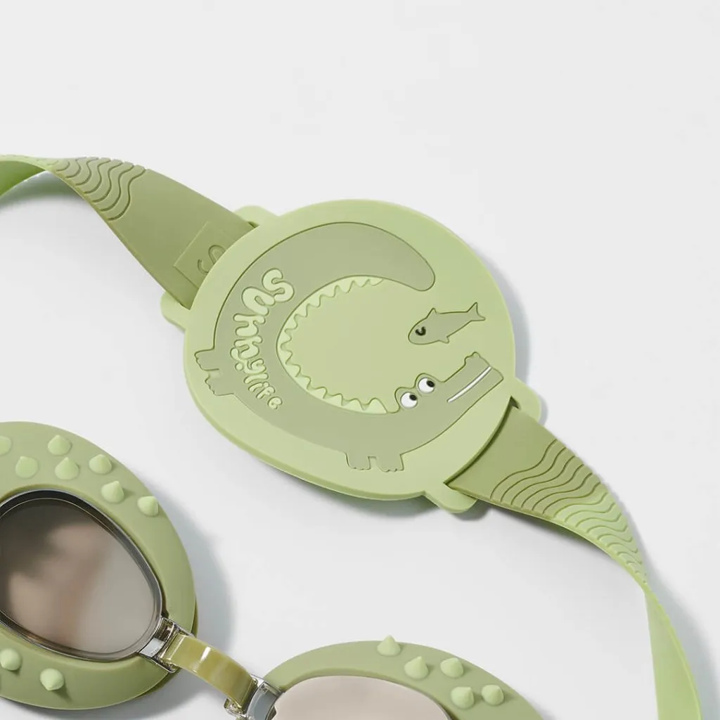 SUNNYLIFE Kids Swim Goggles Cookie the Croc Khaki