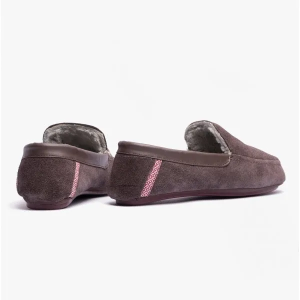 Ted Baker VALLANT Mens Leather Moccasin Slippers Brown