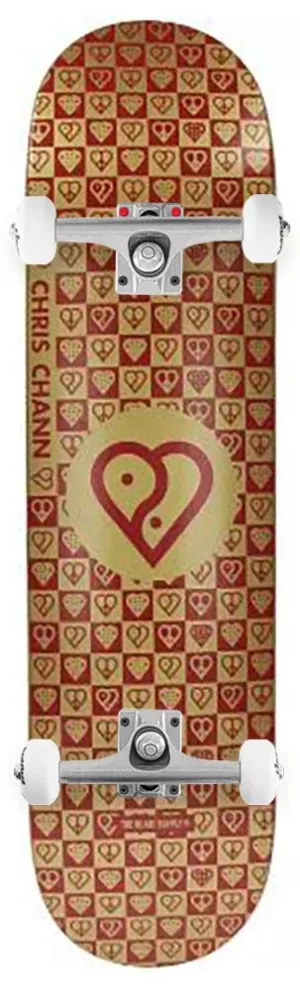 The Heart Supply Chris Chann Trinity Gold Foil With Raised Ink s x Venom Custom Complete Skateboard - 8.0"