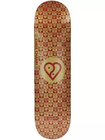 The Heart Supply Chris Chann Trinity Gold Foil With Raised Ink s x Venom Custom Complete Skateboard - 8.0"