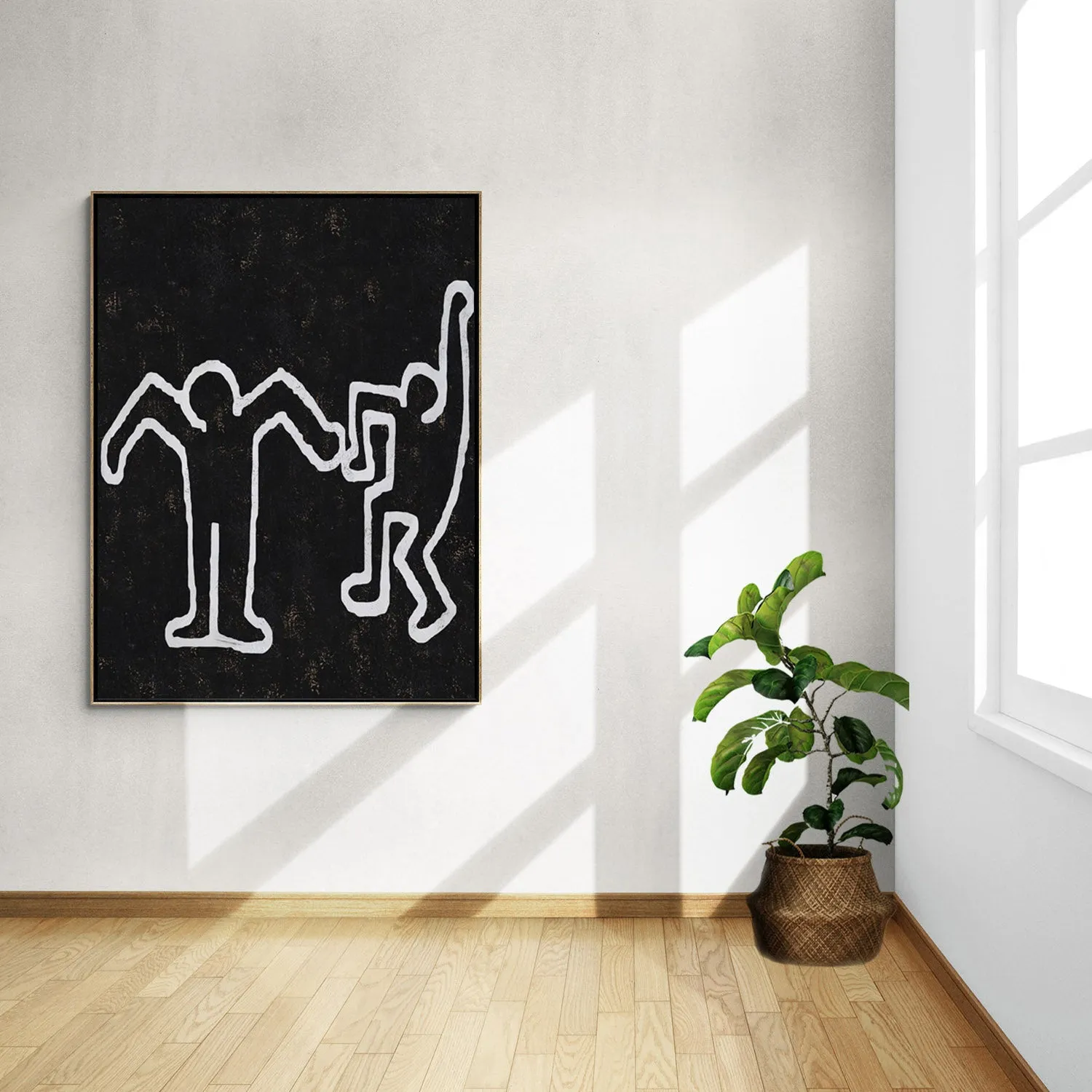 Vertical Abstract Dancing Man Painting H210VR1