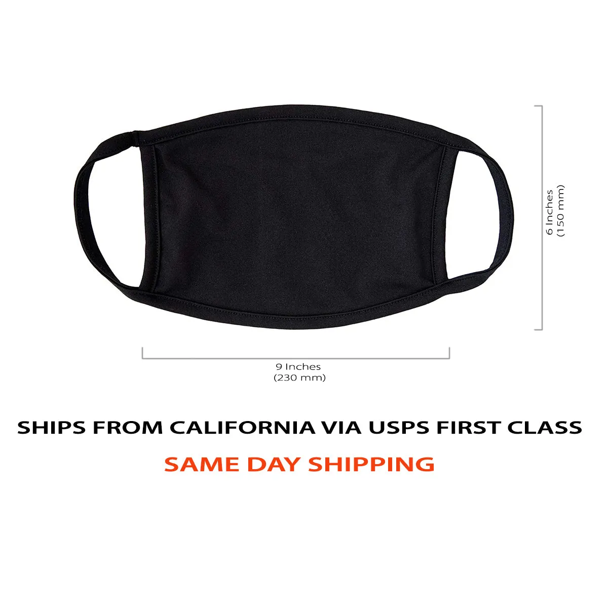 Washable Reusable Face Cover (3 Pack) - Double Layer For Dust Particle & Droplet Protection - Unisex, Black