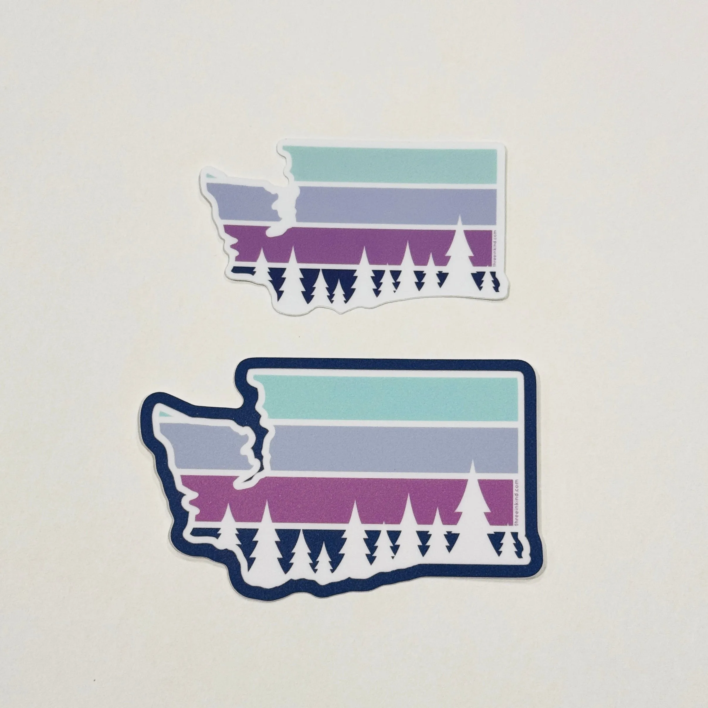 Washington State Color Block Cutout Sticker - Large / Decal