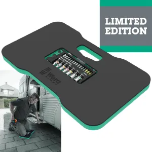 Wera Kneeling Pad 9515 with 39 Piece Tool Check Plus Knee Saver Mat 40 Pieces