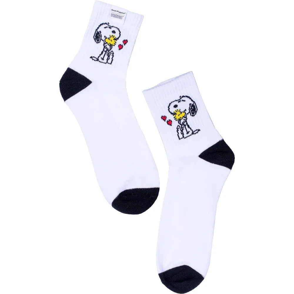 White Snoopy Mens Socks