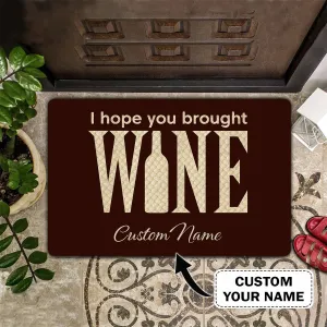 Wine Doormat 1 - Personalized Name 3D - Vhv-doormat-003