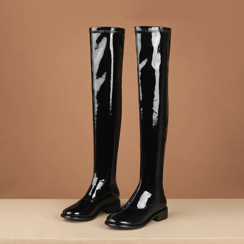 Winter Stretch Thigh Boots