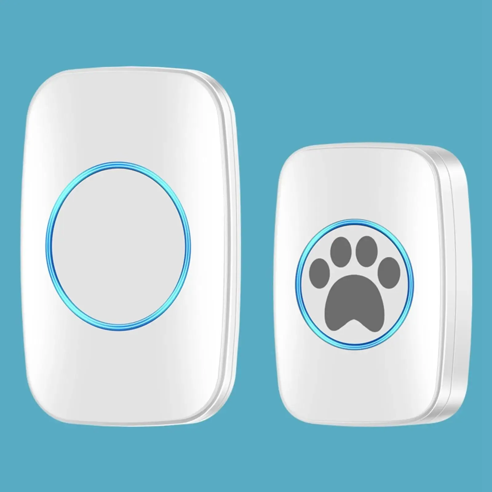 Wireless Dog Doorbell LED Indicator Indoor Outdoor Use IP44 Waterproof Compact Doorbell Chime Dog Bell for Pet Potty Training