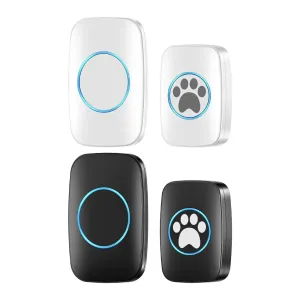 Wireless Dog Doorbell LED Indicator Indoor Outdoor Use IP44 Waterproof Compact Doorbell Chime Dog Bell for Pet Potty Training