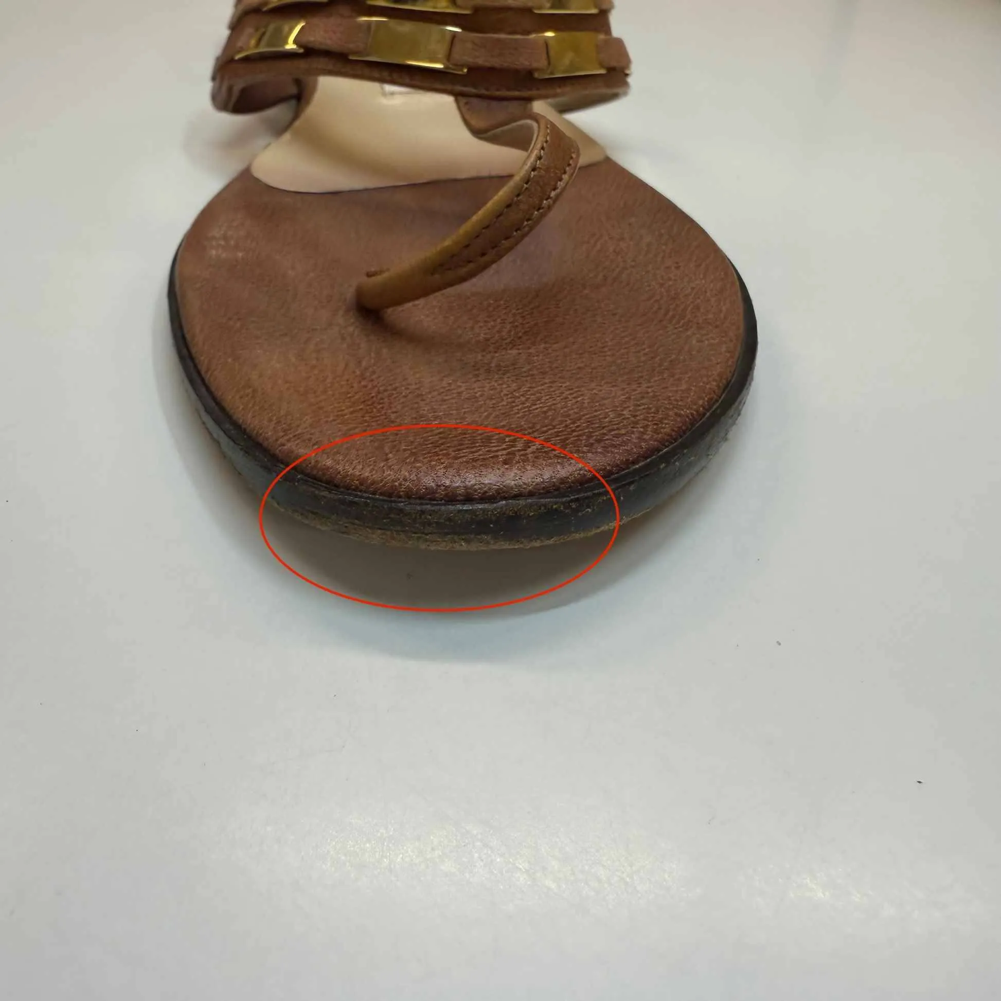 Women's Embellished Sandals Brown Size EU 37.5 / UK 4.5