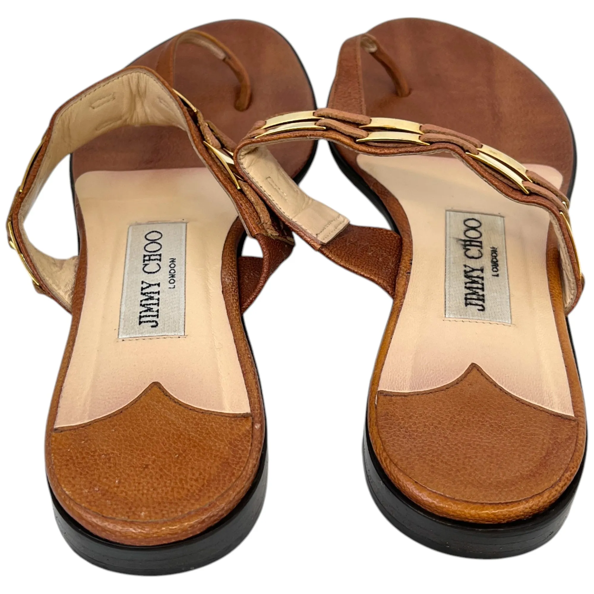 Women's Embellished Sandals Brown Size EU 37.5 / UK 4.5