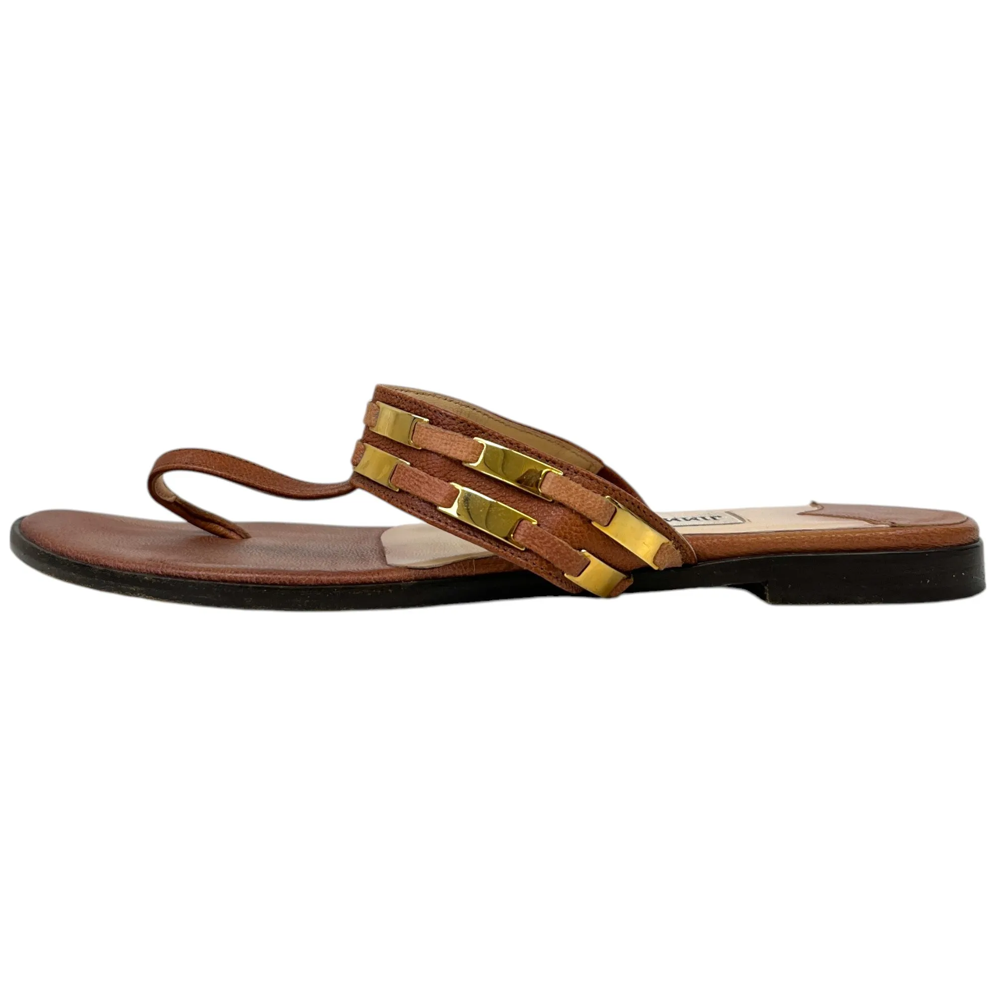 Women's Embellished Sandals Brown Size EU 37.5 / UK 4.5