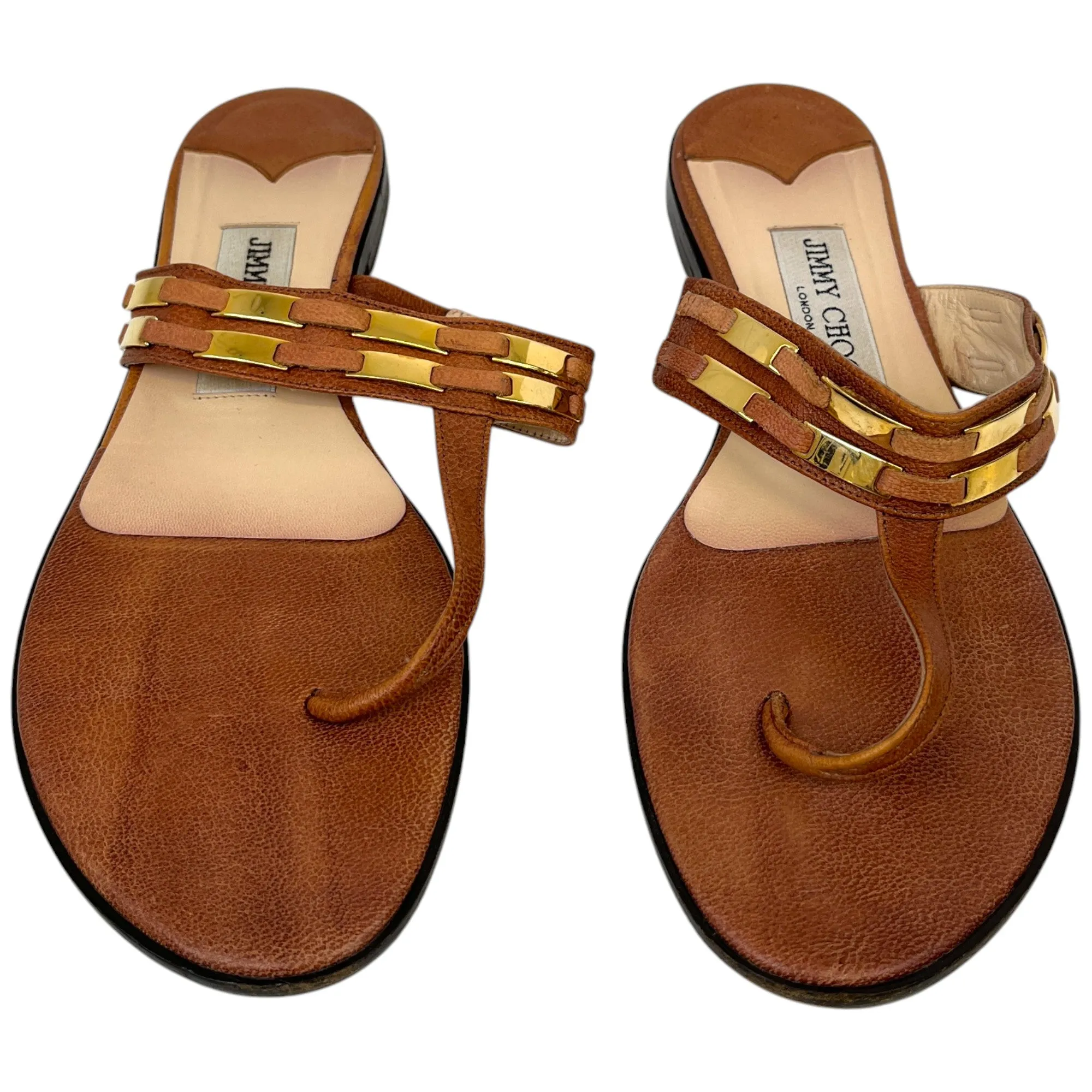Women's Embellished Sandals Brown Size EU 37.5 / UK 4.5