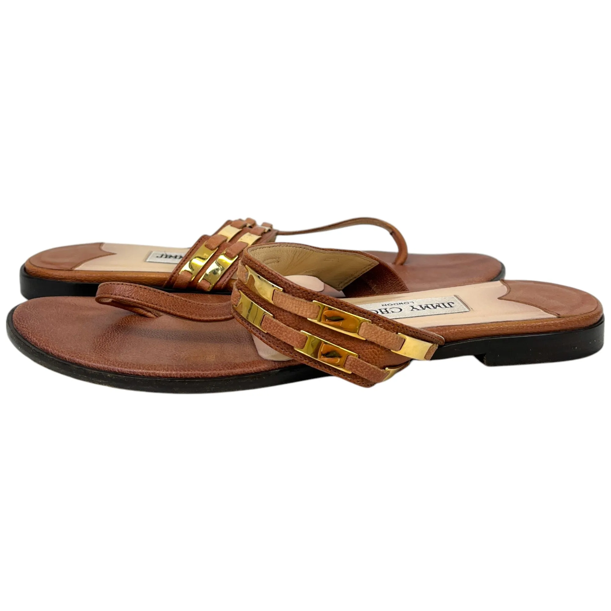 Women's Embellished Sandals Brown Size EU 37.5 / UK 4.5