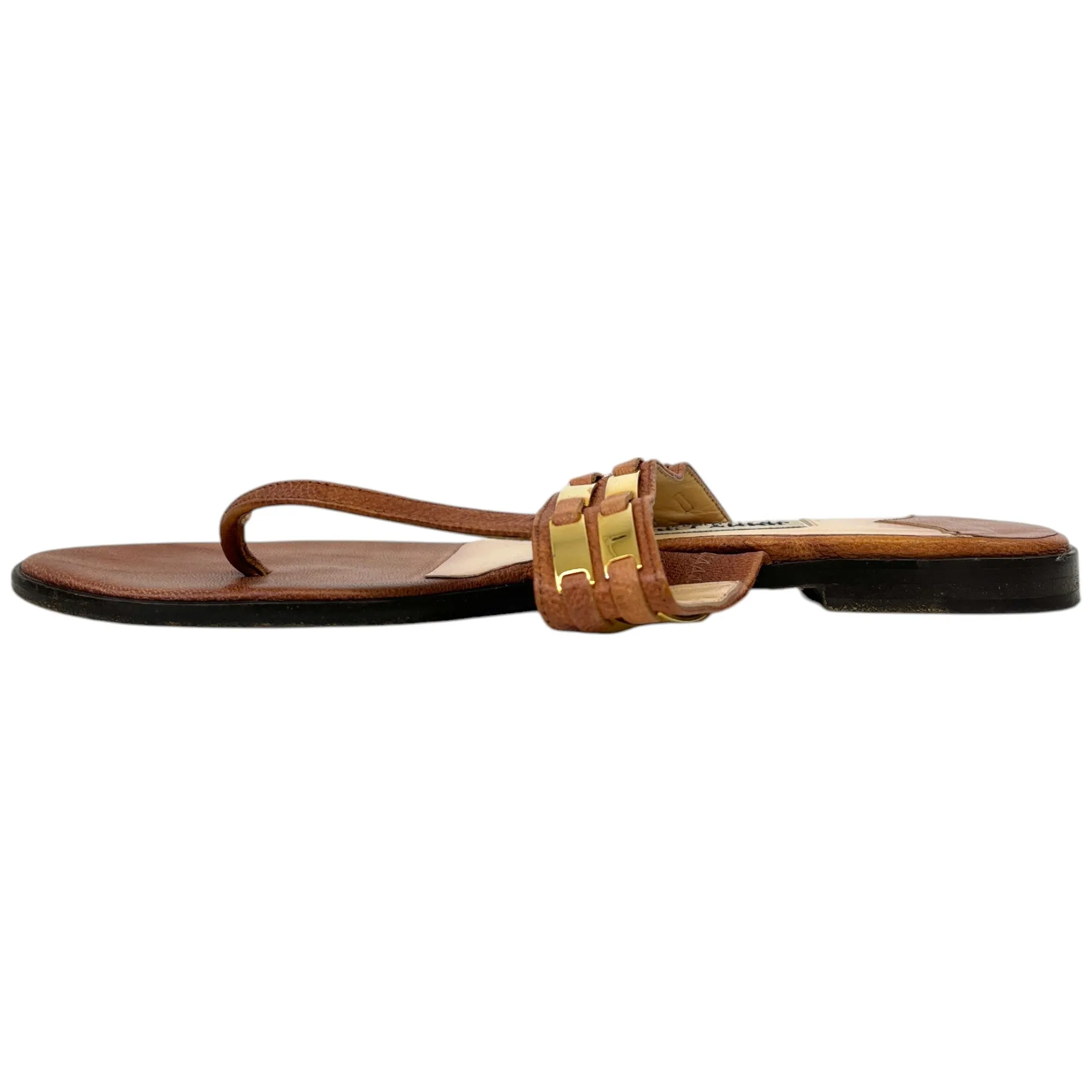 Women's Embellished Sandals Brown Size EU 37.5 / UK 4.5