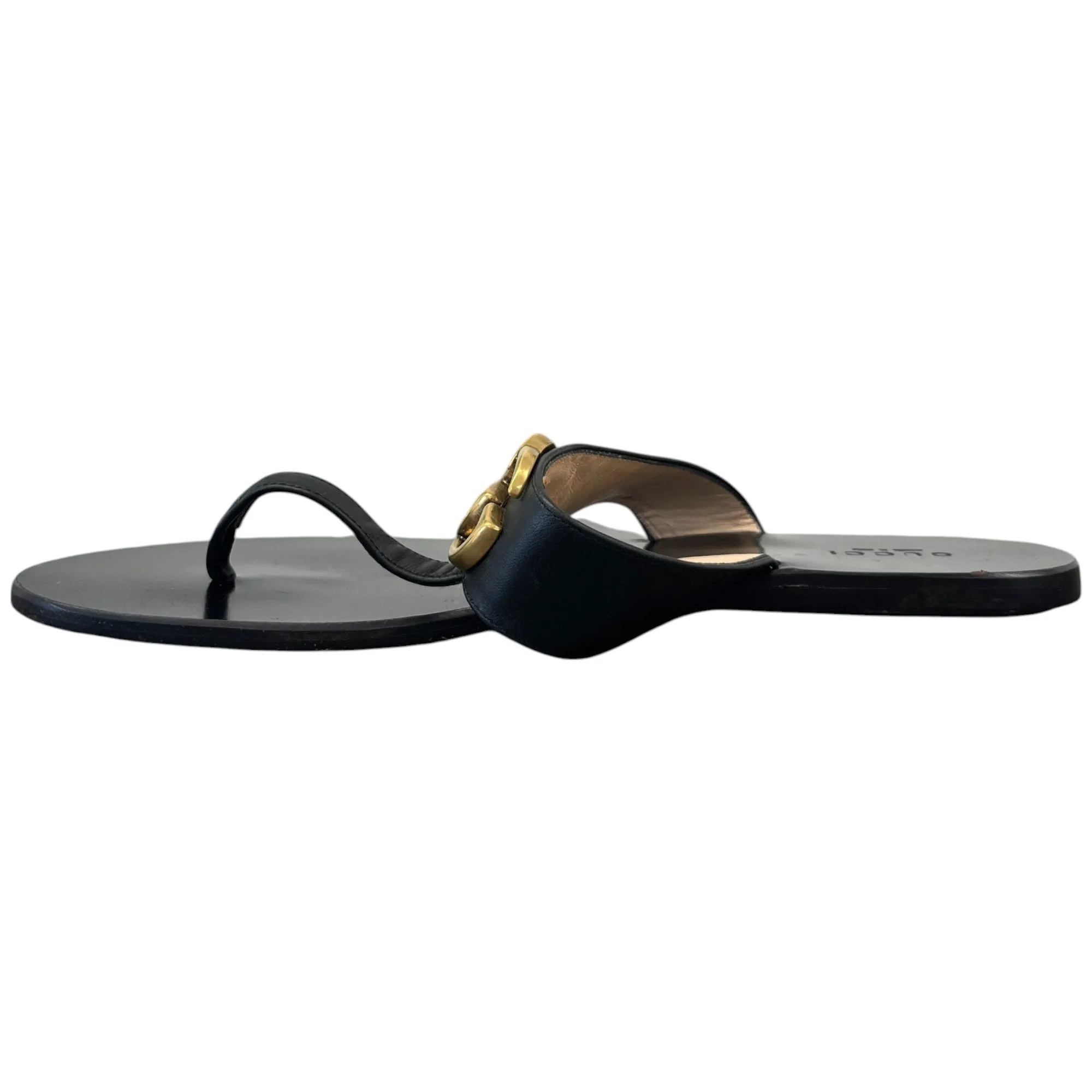 Women's Gg Marmont Thong Sandals Black Size EU 38.5 / UK 5.5
