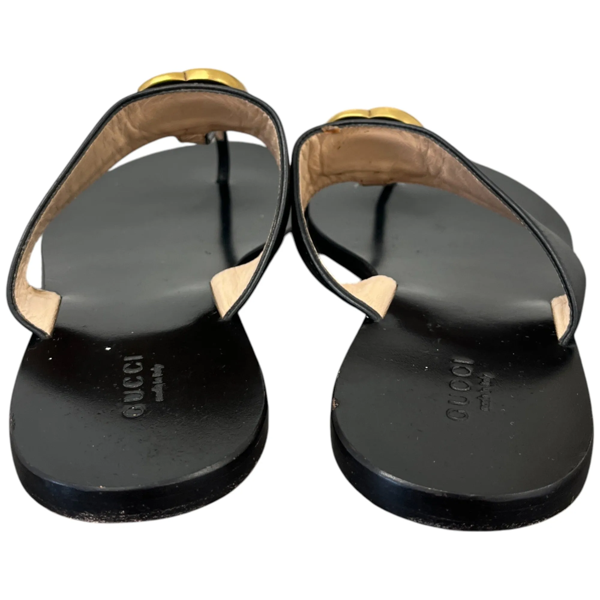 Women's Gg Marmont Thong Sandals Black Size EU 38.5 / UK 5.5