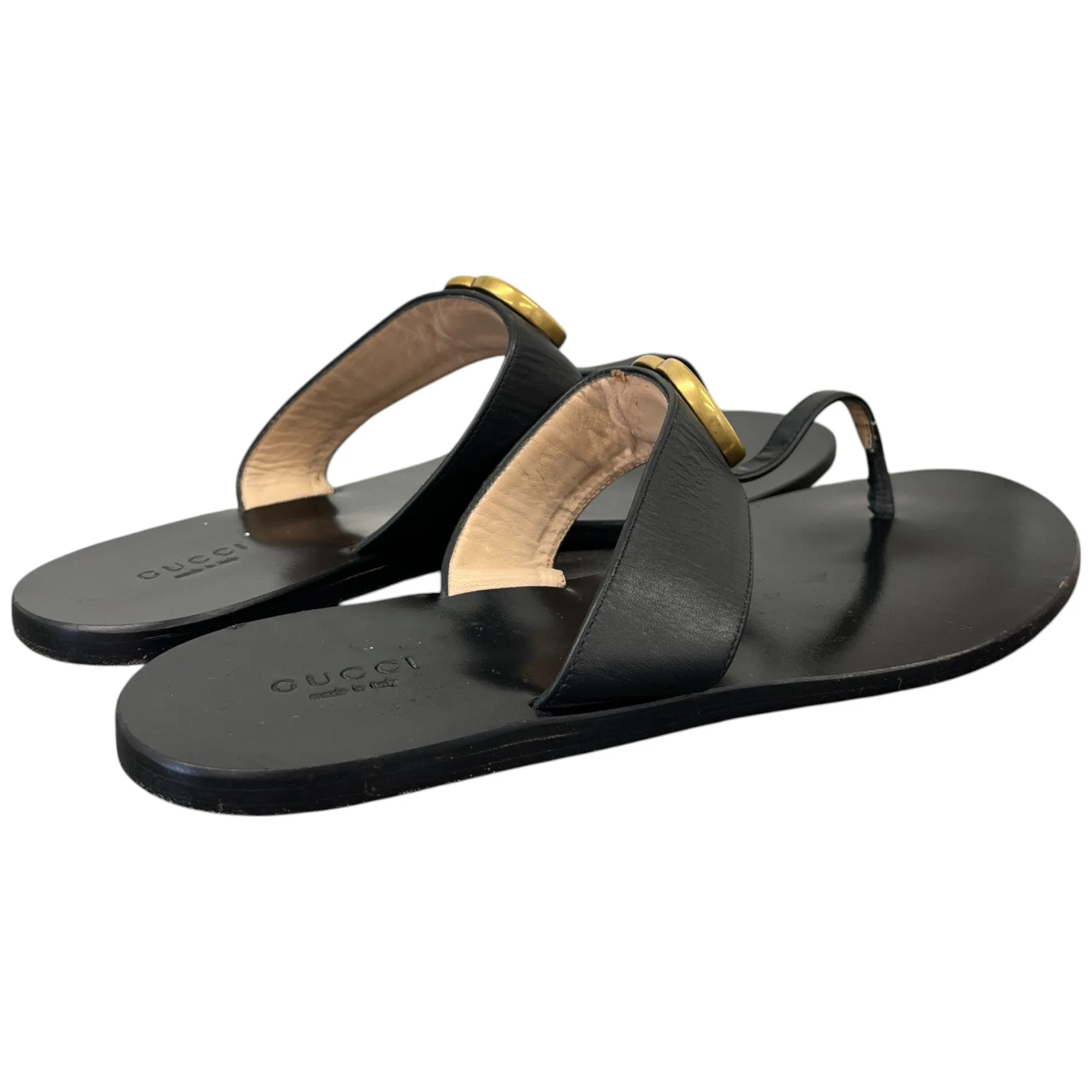 Women's Gg Marmont Thong Sandals Black Size EU 38.5 / UK 5.5