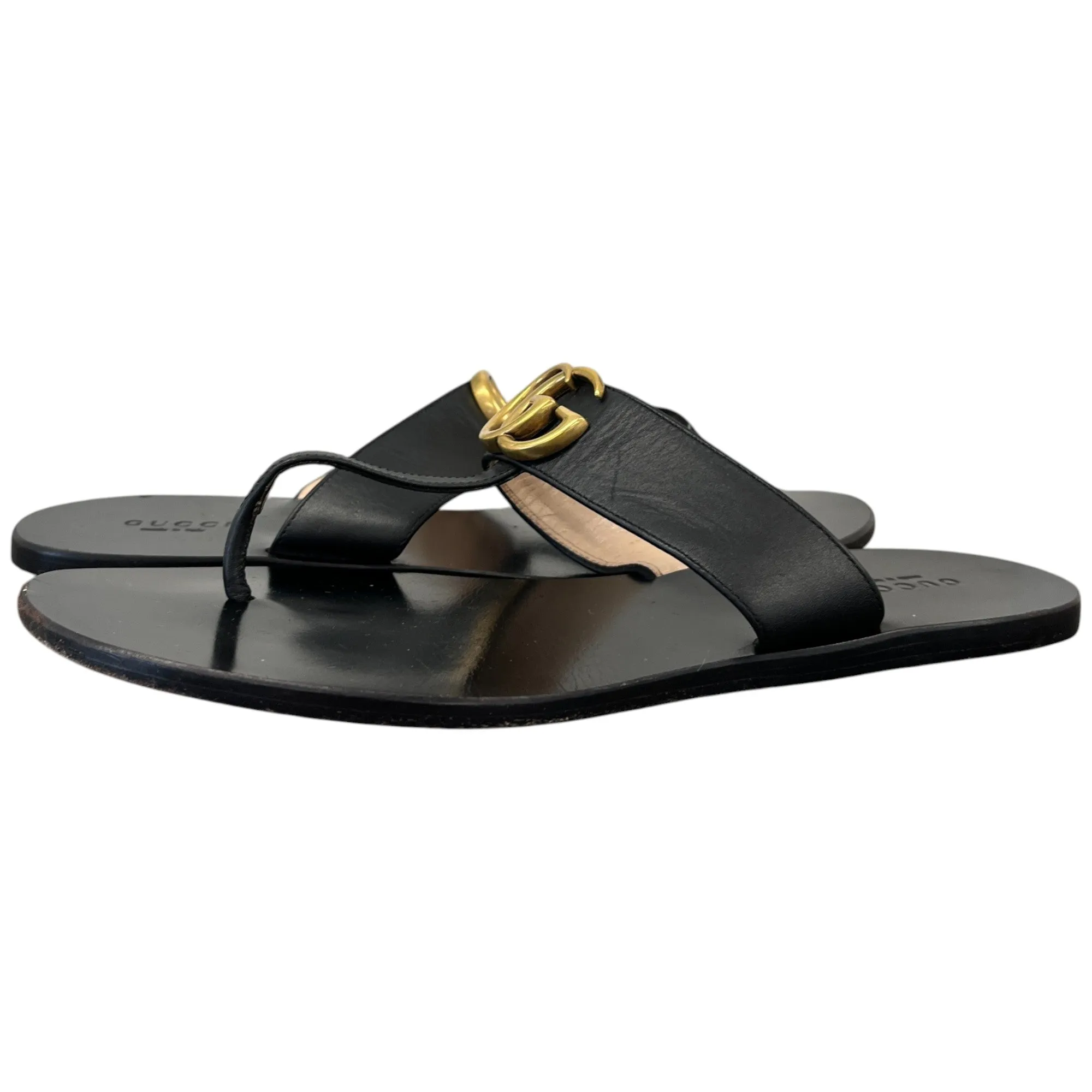 Women's Gg Marmont Thong Sandals Black Size EU 38.5 / UK 5.5