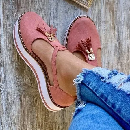 Women's Open Sandals with Tassels