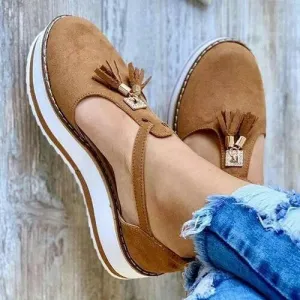 Women's Open Sandals with Tassels