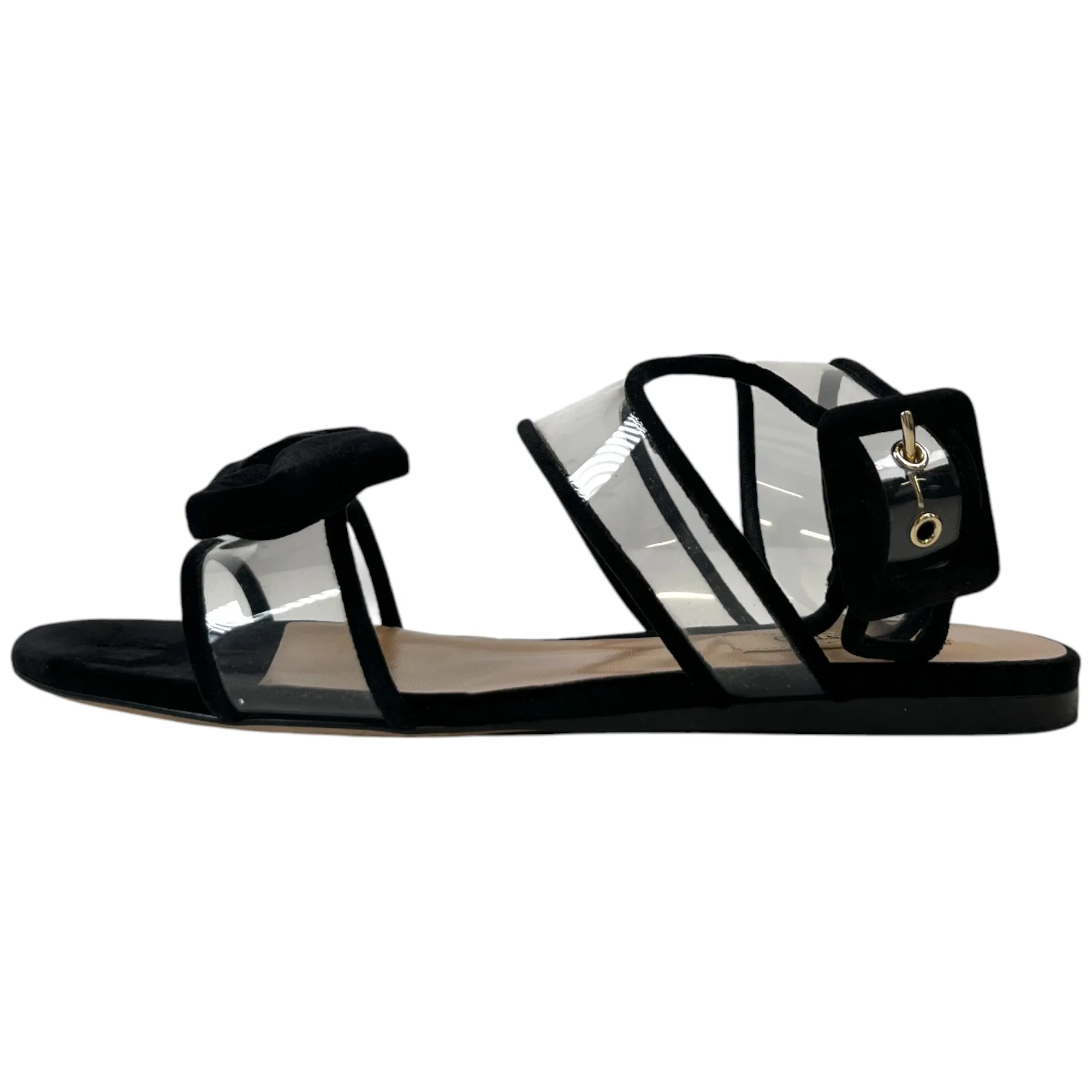 Women's Suede Bow Sandals Black Size EU 36.5 / UK 3.5