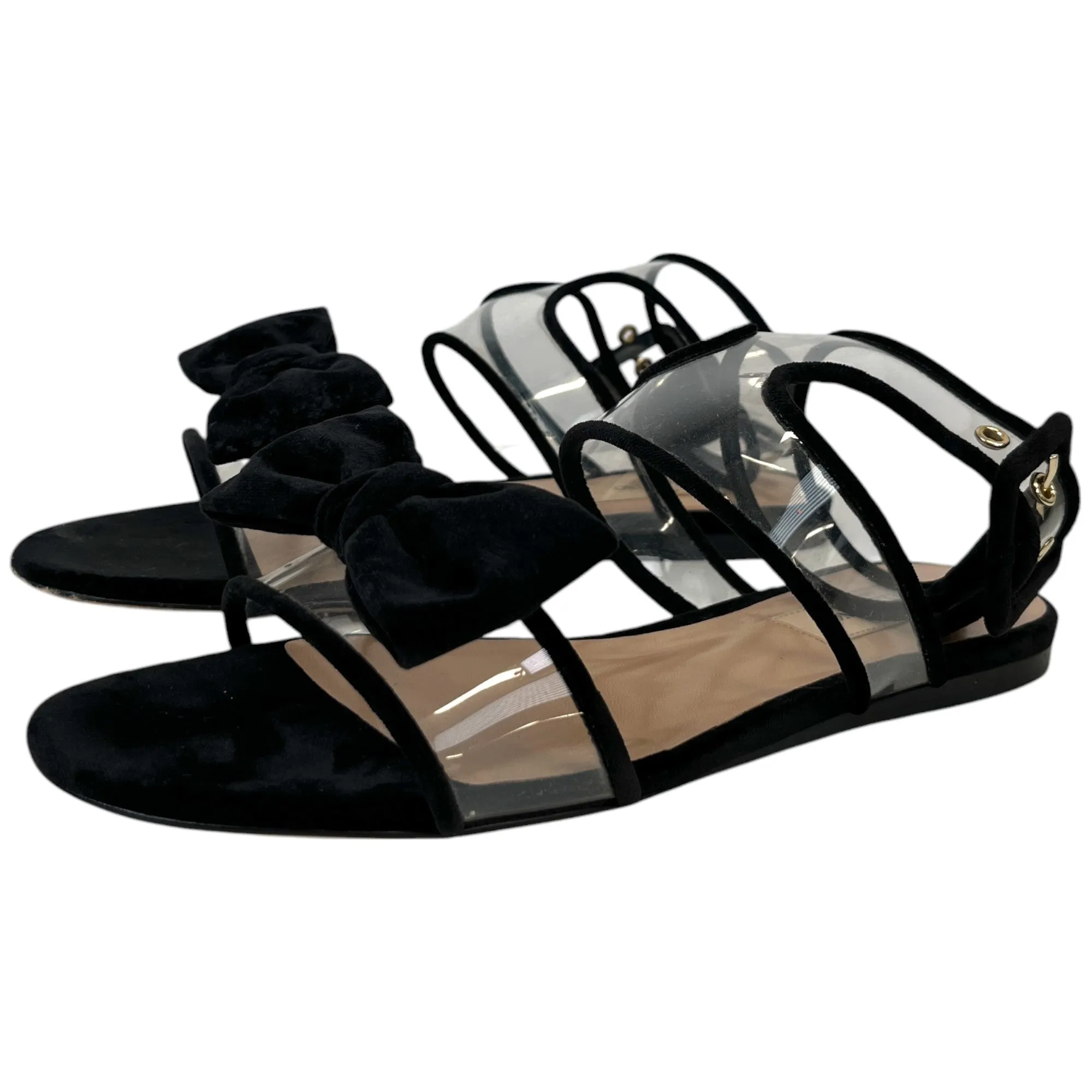 Women's Suede Bow Sandals Black Size EU 36.5 / UK 3.5