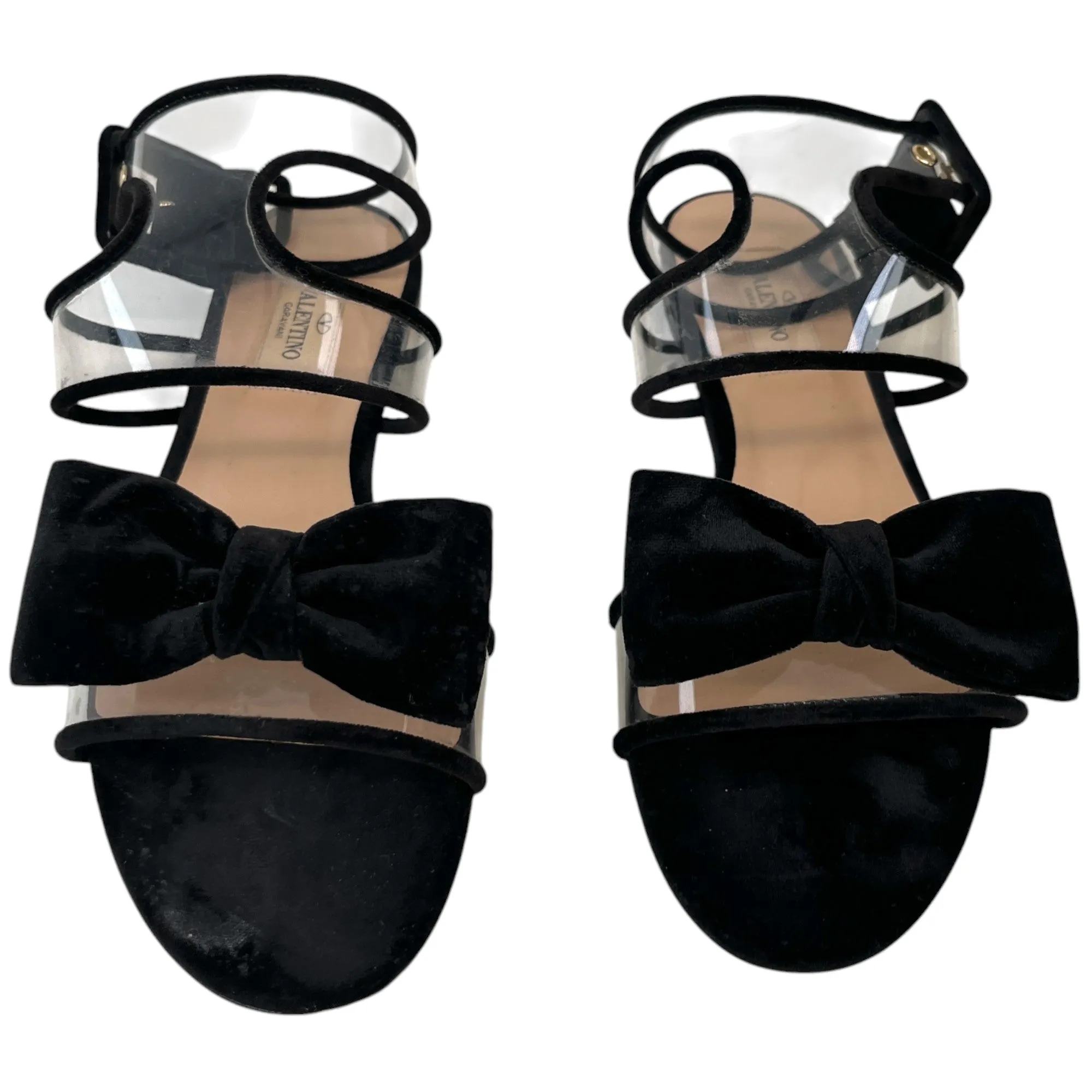 Women's Suede Bow Sandals Black Size EU 36.5 / UK 3.5