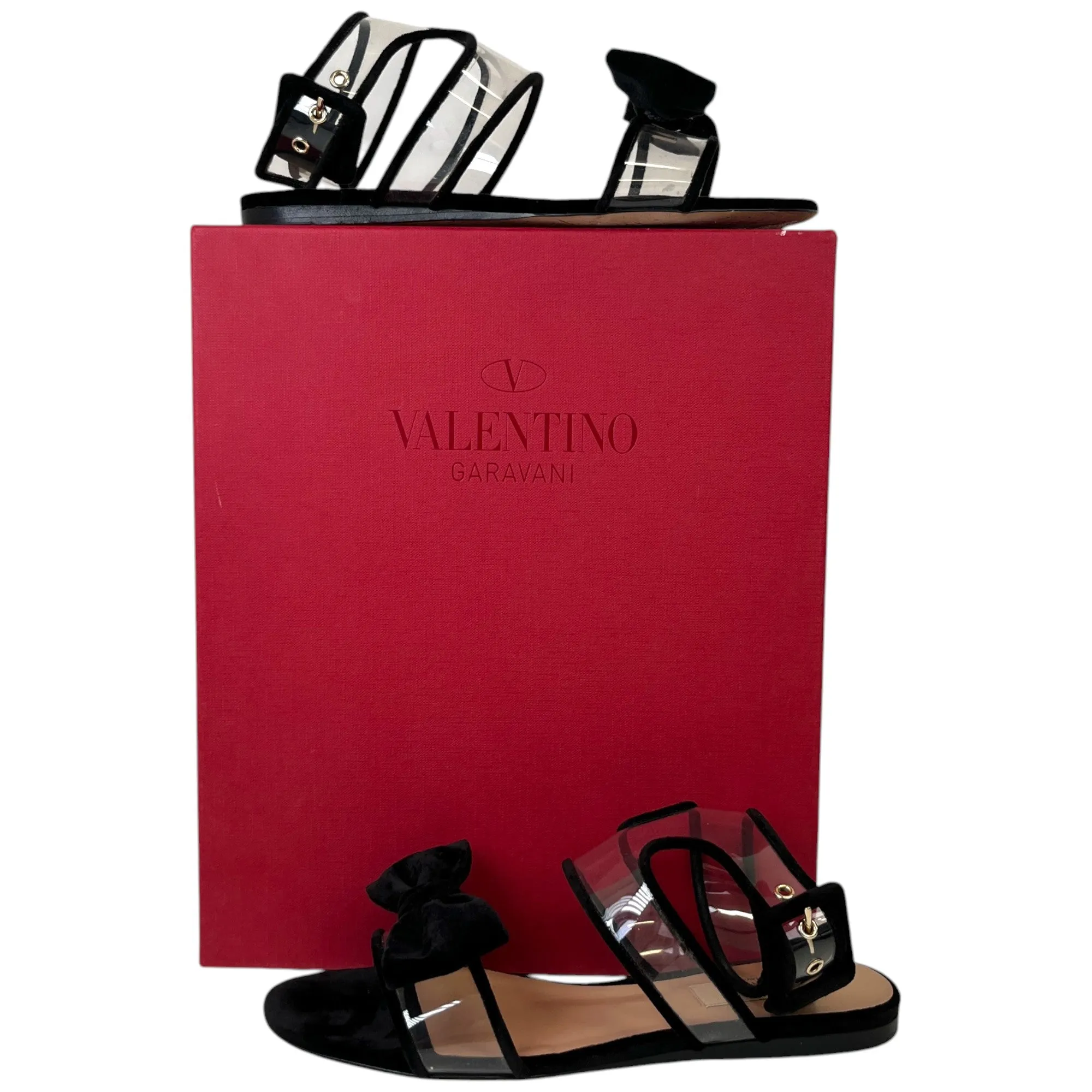 Women's Suede Bow Sandals Black Size EU 36.5 / UK 3.5