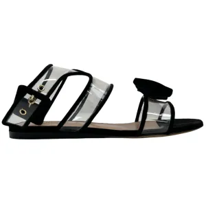 Women's Suede Bow Sandals Black Size EU 36.5 / UK 3.5