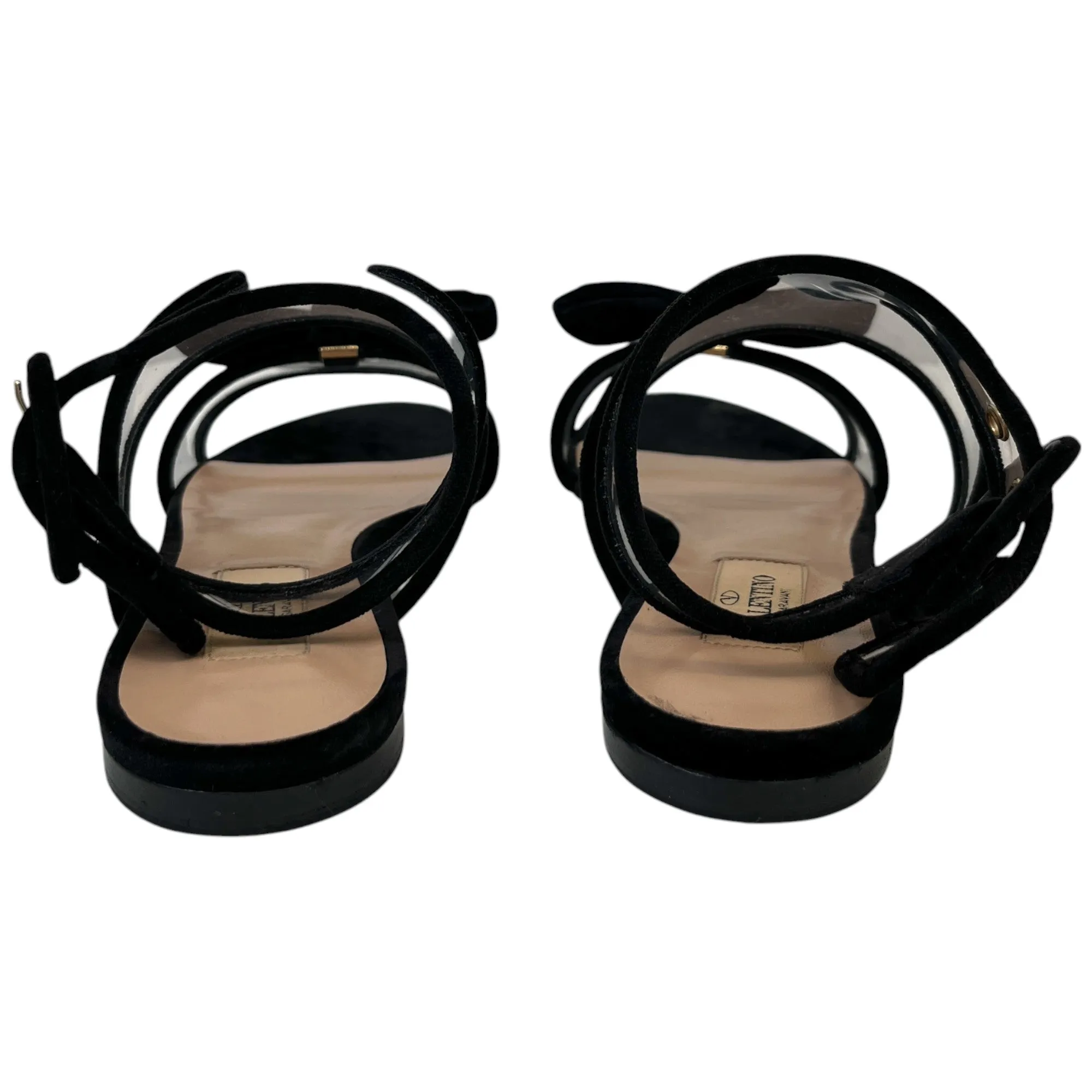 Women's Suede Bow Sandals Black Size EU 36.5 / UK 3.5