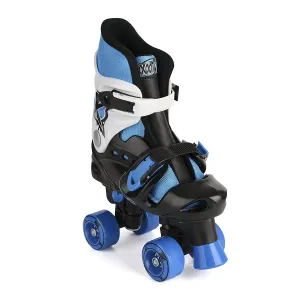 Xootz Kid's Quad Skates, Blue/Black/White Roller Skates, Size 3 - 5
