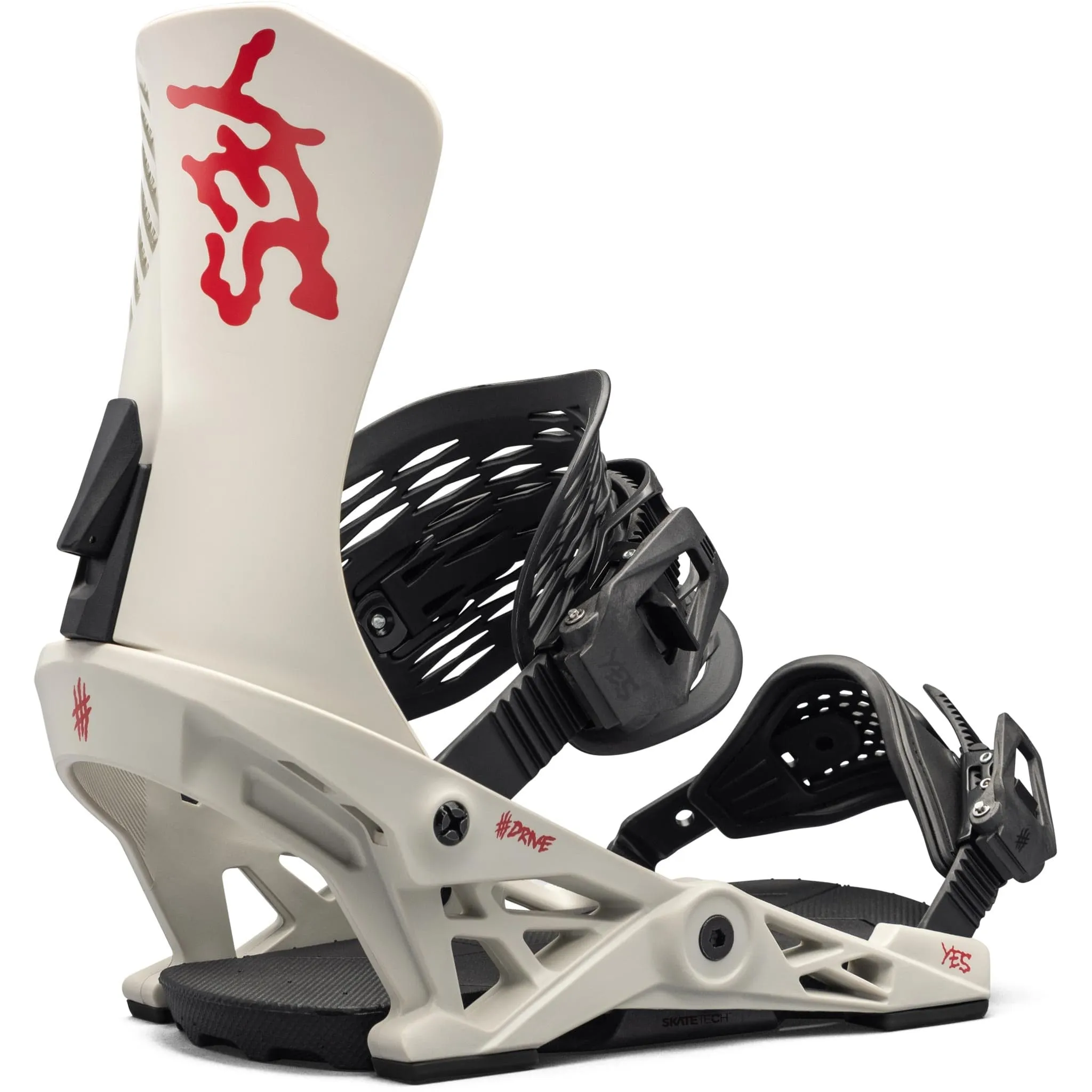 Yes Drive Snowboard Binding Gray Red 2025